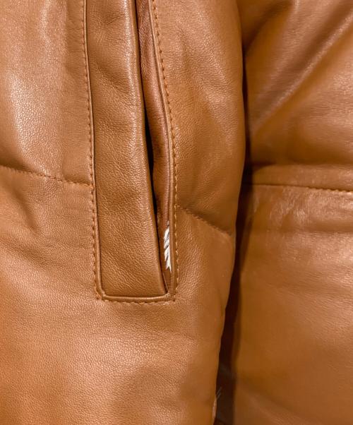 Haruf（ハルフ）Haruf (ハルフ) ラムレザーダウンジャケット ブラウン サイズ:Mの古着・服飾アイテム