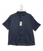 JOURNAL STANDARD relumeジャーナルスタンダード レリューム）の古着「オープンカラーシャツ」｜ブルー×ブラック