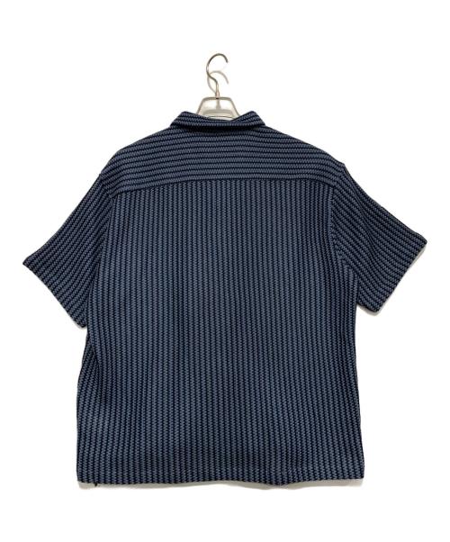 JOURNAL STANDARD relume（ジャーナルスタンダード レリューム）JOURNAL STANDARD relume (ジャーナルスタンダード レリューム) オープンカラーシャツ ブルー×ブラック サイズ:Lの古着・服飾アイテム