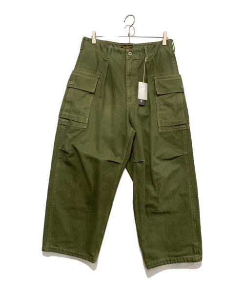 J.S HOMESTEAD（ジャーナルスタンダード ホームステッド）J.S HOMESTEAD (ジャーナルスタンダード ホームステッド) ワイドカーゴパンツ カーキ サイズ:Mの古着・服飾アイテム