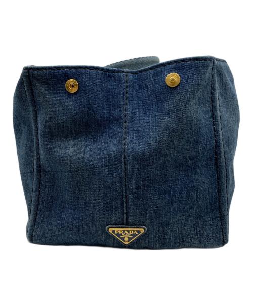 PRADA（プラダ）PRADA (プラダ) デニムトートバッグ ブルーの古着・服飾アイテム