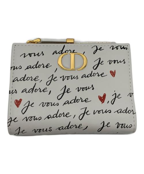 Christian Dior（クリスチャン ディオール）Christian Dior (クリスチャン ディオール) 2つ折り財布 ホワイトの古着・服飾アイテム
