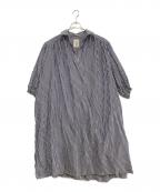 CLOTH&CROSSクロスアンドクロス）の古着「長袖ワンピース」｜ネイビー