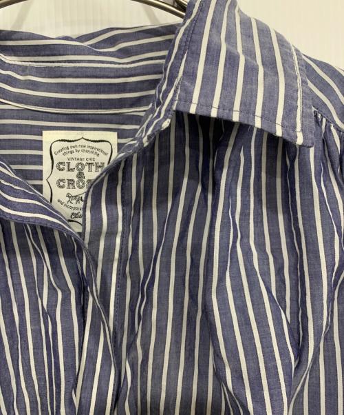 CLOTH&CROSS（クロスアンドクロス）CLOTH&CROSS (クロスアンドクロス) 長袖ワンピース ネイビー サイズ:2の古着・服飾アイテム