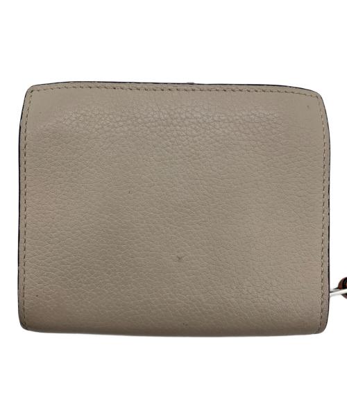 LOEWE（ロエベ）LOEWE (ロエベ) コンパクトジップウォレット ベージュ×ブラウンの古着・服飾アイテム
