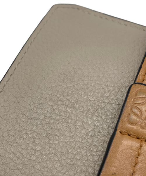 LOEWE（ロエベ）LOEWE (ロエベ) コンパクトジップウォレット ベージュ×ブラウンの古着・服飾アイテム