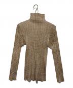 PLEATS PLEASEプリーツプリーズ）の古着「長袖カットソー」｜ベージュ