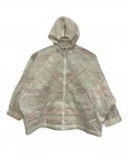 NIKEナイキ）の古着「デザインジップフーディ」｜ホワイト×グリーン