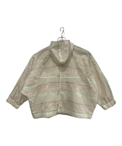 NIKE（ナイキ）NIKE (ナイキ) デザインジップフーディ ホワイト×グリーン サイズ:Mの古着・服飾アイテム