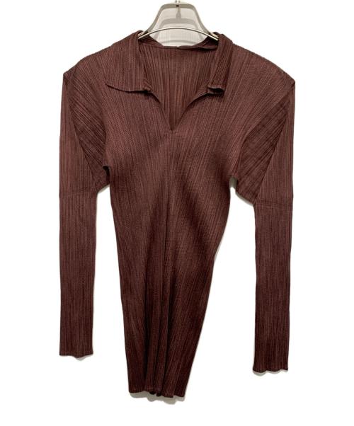 PLEATS PLEASE（プリーツプリーズ）PLEATS PLEASE (プリーツプリーズ) ポロシャツ パープル サイズ:SIZE3の古着・服飾アイテム