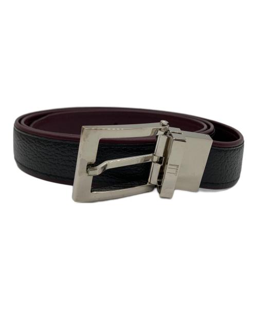 dunhill（ダンヒル）dunhill (ダンヒル) レザーベルト ブラック×パープルの古着・服飾アイテム