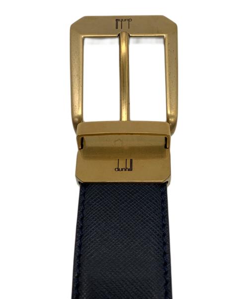 dunhill（ダンヒル）dunhill (ダンヒル) レザーベルト ブラック×ブラウンの古着・服飾アイテム