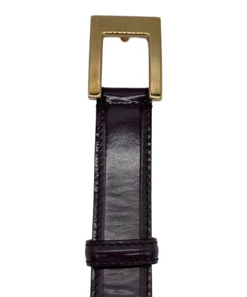 GUCCI（グッチ）GUCCI (グッチ) レザーベルト パープルの古着・服飾アイテム