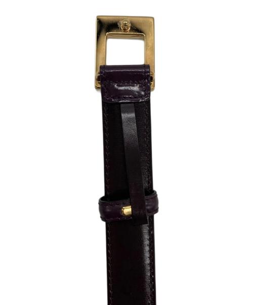GUCCI（グッチ）GUCCI (グッチ) レザーベルト パープルの古着・服飾アイテム
