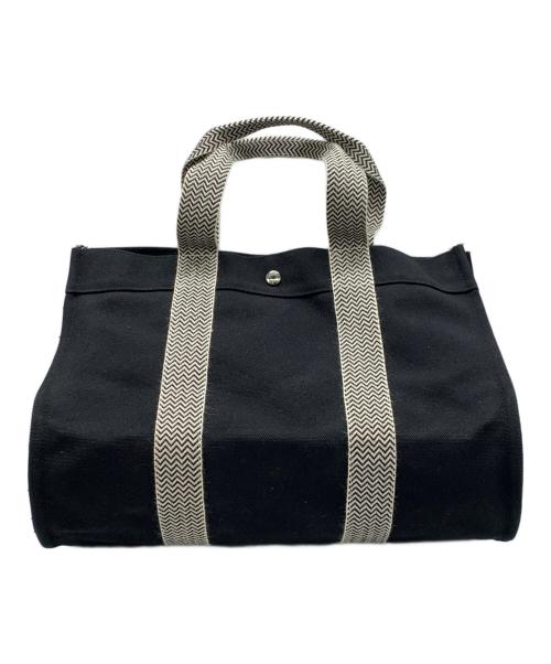 HERMES（エルメス）HERMES (エルメス) キャンバストートバッグ ブラックの古着・服飾アイテム