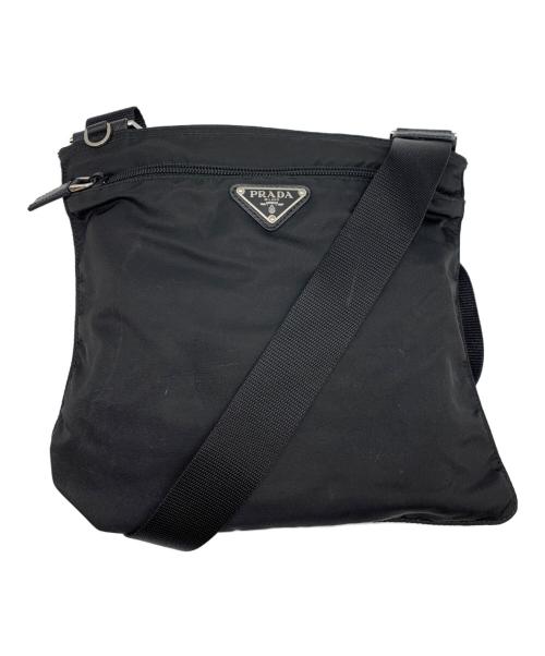 PRADA（プラダ）PRADA (プラダ) ナイロンショルダーバッグ ブラックの古着・服飾アイテム