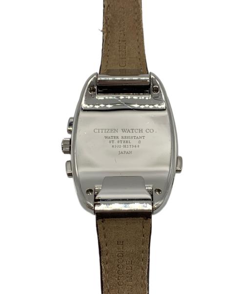CITIZEN（シチズン）CITIZEN (シチズン) クロノグラフ シルバー×ブラウンの古着・服飾アイテム
