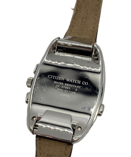 CITIZEN（シチズン）CITIZEN (シチズン) クロノグラフ シルバー×ブラウンの古着・服飾アイテム