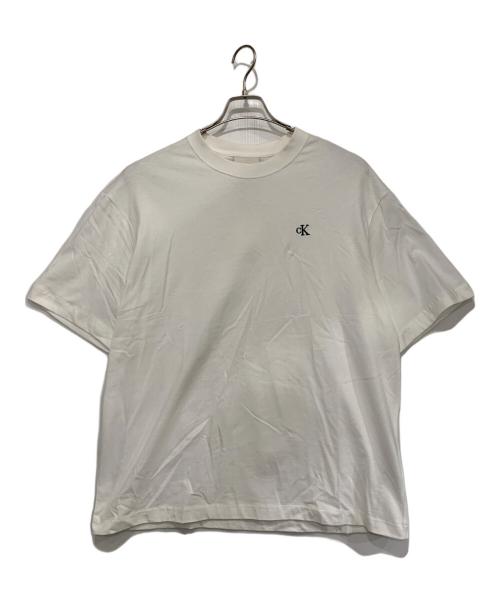 Calvin Klein Jeans（カルバンクラインジーンズ）Calvin Klein Jeans (カルバンクラインジーンズ) 半袖Tシャツ ホワイト サイズ:M 未使用品の古着・服飾アイテム