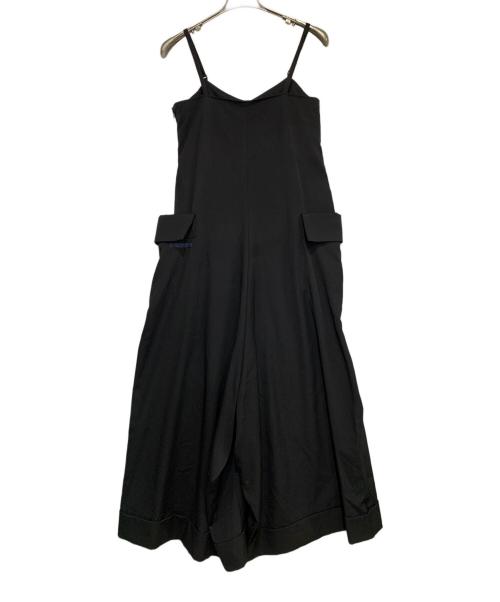 REGULATION Yohji Yamamoto（レギュレーションヨウジヤマモト）REGULATION Yohji Yamamoto (レギュレーションヨウジヤマモト) GABARDINE R-CAMISOLE OVERALL ブラック サイズ:SIZE2の古着・服飾アイテム