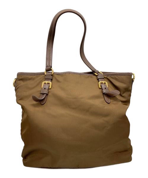 PRADA（プラダ）PRADA (プラダ) ナイロントートバッグ ブラウンの古着・服飾アイテム