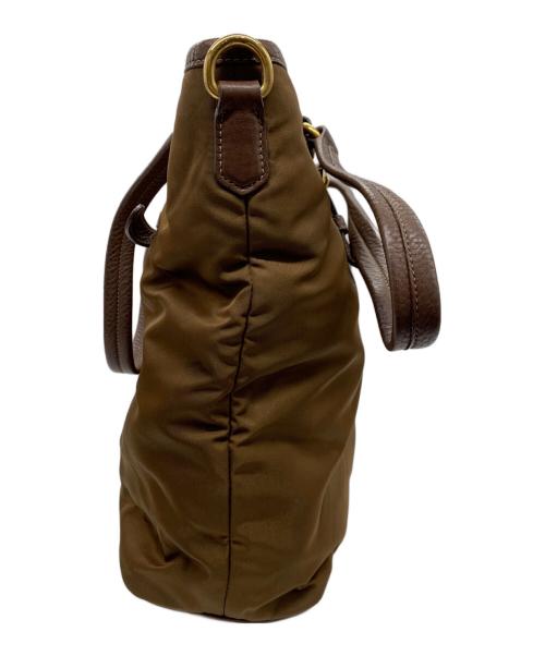 PRADA（プラダ）PRADA (プラダ) ナイロントートバッグ ブラウンの古着・服飾アイテム