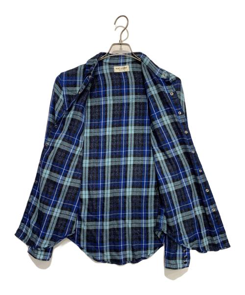 Saint Laurent Paris（サンローランパリ）Saint Laurent Paris (サンローランパリ) 長袖シャツ ブルー サイズ:Mの古着・服飾アイテム