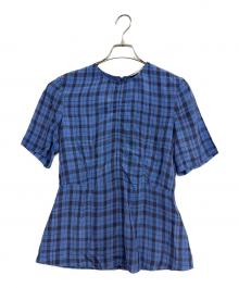 Acne studios（アクネ ストゥディオズ）の古着「半袖ブラウス」｜ブルー