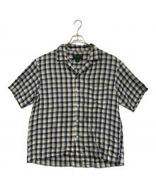INDIA SHIRTINGS×JOURNAL STANDARD relume（インディア シャーティングス×ジャーナルスタンダード レリューム）の古着「半袖シャツ」｜ホワイト×ネイビー