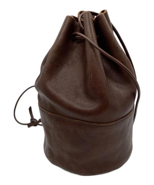 arts&crafts（アーツアンドクラフツ）ARTS&CRAFTS (アーツアンドクラフツ) 巾着ショルダーバッグ ブラウンの古着・服飾アイテム