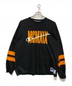 Championチャンピオン）の古着「長袖カットソー」｜ブラック×オレンジ