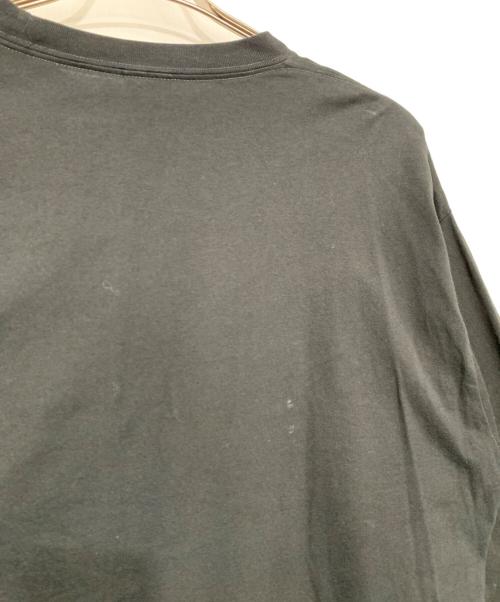 Champion（チャンピオン）Champion (チャンピオン) 長袖カットソー ブラック×オレンジ サイズ:Lの古着・服飾アイテム