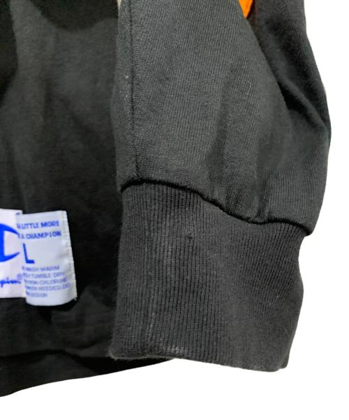 Champion（チャンピオン）Champion (チャンピオン) 長袖カットソー ブラック×オレンジ サイズ:Lの古着・服飾アイテム