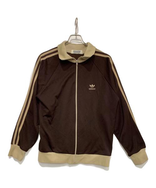 adidas（アディダス）adidas (アディダス) DESCENTE (デサント) トラックジャケット ブラウン×ベージュ サイズ:Lの古着・服飾アイテム