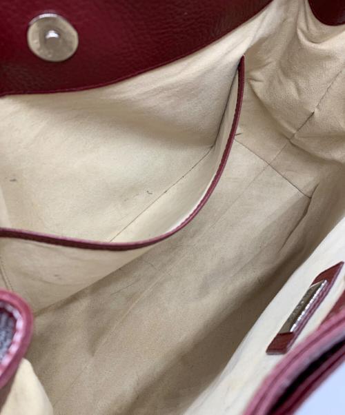 傳濱野（デンハマノ）傳濱野 (デンハマノ) ハンドバッグ レッドの古着・服飾アイテム