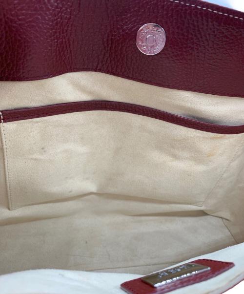 傳濱野（デンハマノ）傳濱野 (デンハマノ) ハンドバッグ レッドの古着・服飾アイテム