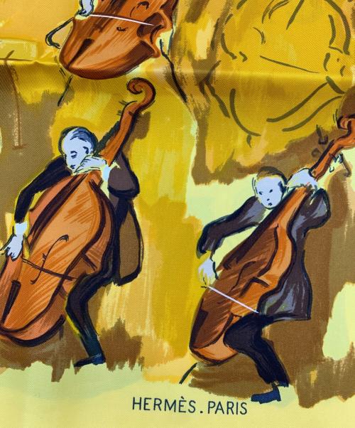 HERMES（エルメス）HERMES (エルメス) 大判スカーフ イエローの古着・服飾アイテム