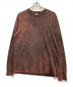 DIESELディーゼル）の古着「長袖カットソー」｜レッド×ブラック