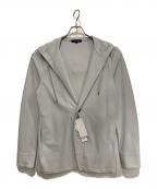 MICHEL KLEINミッシェルクラン）の古着「サッカー柄フードジャケット」｜グレー