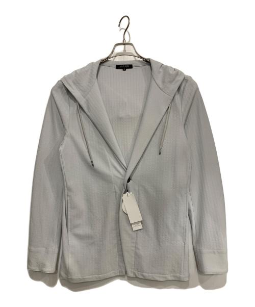 MICHEL KLEIN（ミッシェルクラン）MICHEL KLEIN (ミッシェルクラン) サッカー柄フードジャケット グレー サイズ:51 未使用品の古着・服飾アイテム