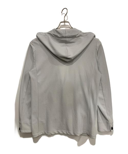 MICHEL KLEIN（ミッシェルクラン）MICHEL KLEIN (ミッシェルクラン) サッカー柄フードジャケット グレー サイズ:51 未使用品の古着・服飾アイテム