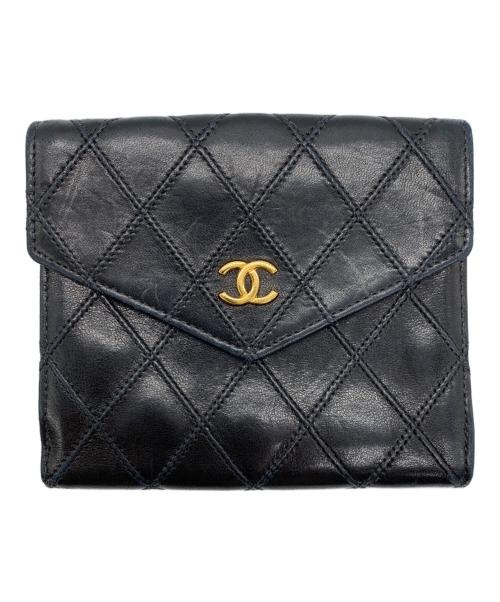 CHANEL（シャネル）CHANEL (シャネル) 2つ折り財布 ブラック サイズ:-の古着・服飾アイテム