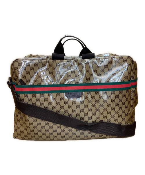 GUCCI（グッチ）GUCCI (グッチ) ボストンバッグ ブラウンの古着・服飾アイテム