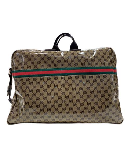 GUCCI（グッチ）GUCCI (グッチ) ボストンバッグ ブラウンの古着・服飾アイテム