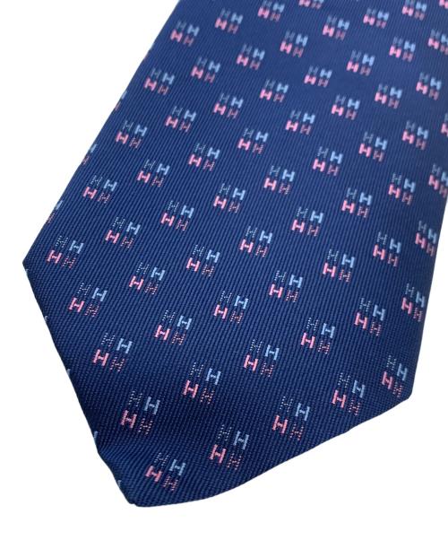 HERMES（エルメス）HERMES (エルメス) Hロゴシルクネクタイ ネイビー サイズ:- 未使用品の古着・服飾アイテム