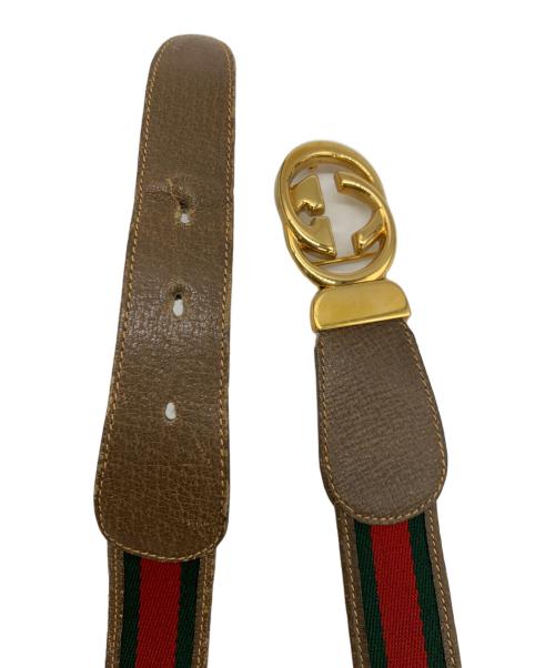 GUCCI（グッチ）GUCCI (グッチ) レザーベルト ブラウンの古着・服飾アイテム