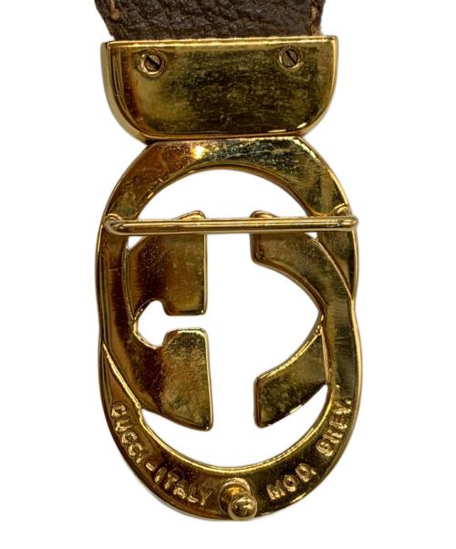 GUCCI（グッチ）GUCCI (グッチ) レザーベルト ブラウンの古着・服飾アイテム