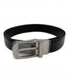 dunhillダンヒル）の古着「レザーベルト」｜ブラック