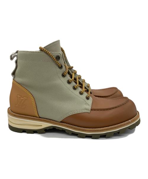 LOUIS VUITTON（ルイ ヴィトン）LOUIS VUITTON (ルイ ヴィトン) ブーツ ブラウン×グレー サイズ:30㎝の古着・服飾アイテム