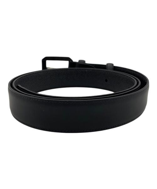 dunhill（ダンヒル）dunhill (ダンヒル) レザーベルト ブラックの古着・服飾アイテム